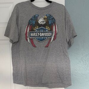 Harley-Davidson Tacoma, WA Gray Tee with Eagle Graphic